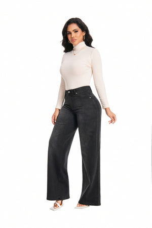 CANANA Women High Rise Stretch Wide Leg Baggy Y2k 90s Style Jeans