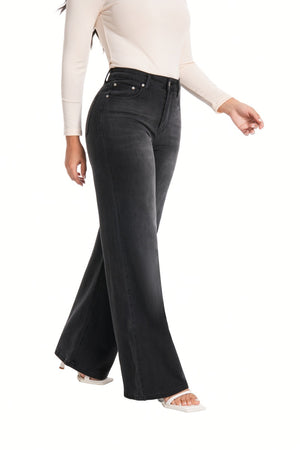 CANANA Women High Rise Stretch Wide Leg Baggy Y2k 90s Style Jeans