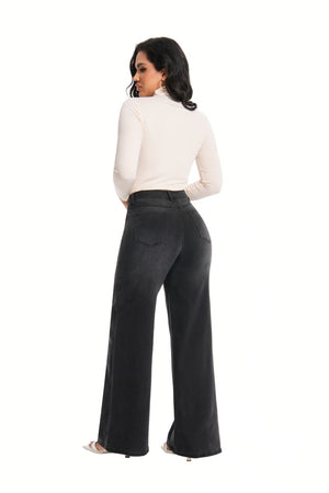 CANANA Women High Rise Stretch Wide Leg Baggy Y2k 90s Style Jeans