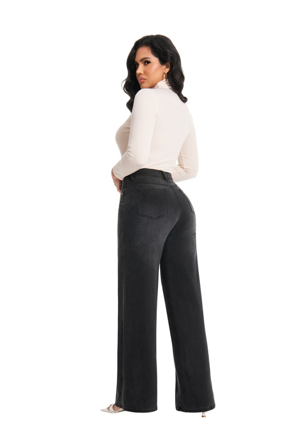 CANANA Women High Rise Stretch Wide Leg Baggy Y2k 90s Style Jeans