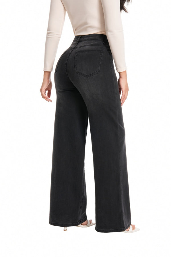 CANANA Women High Rise Stretch Wide Leg Baggy Y2k 90s Style Jeans