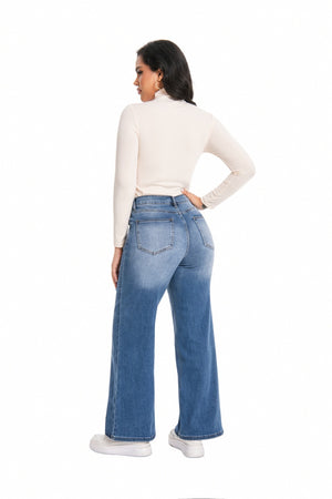 ONESO Wide Leg High Waisted Stretch Baggy Jeans BBL Jeans