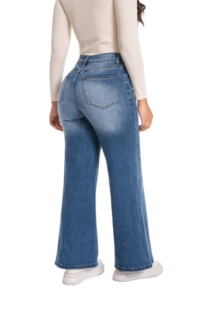ONESO Wide Leg High Waisted Stretch Baggy Jeans BBL Jeans