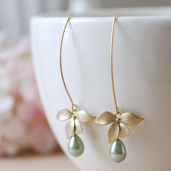 Water Drop Pearl Earrings