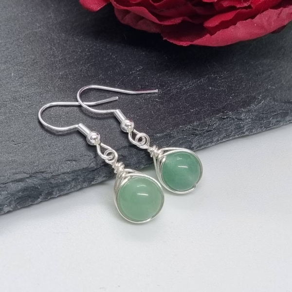 Vintage Green Crystal Earrings