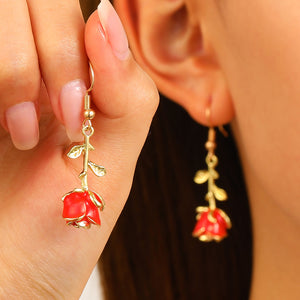 Retro Rose Earrings