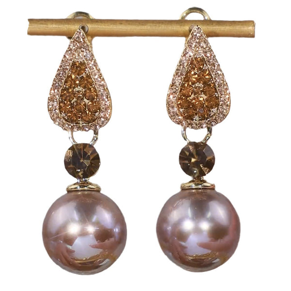 Champagne Pearl Earrings