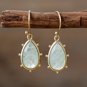 Vintage Moonstone Golden Earrings