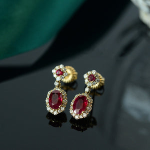 Light Luxury Ruby Earrings