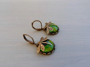 Vintage dragonfly earrings