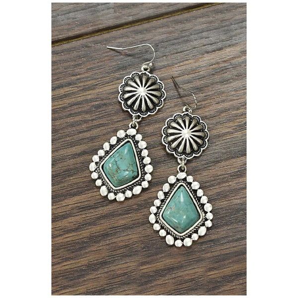 Turquoise   Water Drop  Earrings