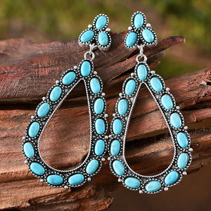 Retro Geometric Teardrop Shaped Earrings