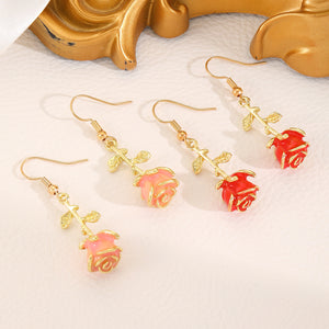 Retro Rose Earrings