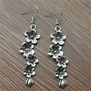 Ancient Silver Flower Earrings