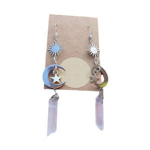 White Quartz Crystal Earrings