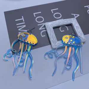 Colorful jellyfish earrings