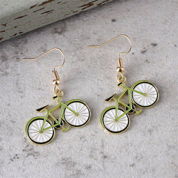 Vintage Bicycle Earrings