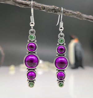 Purple gemstone earrings