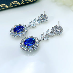 Blue Flower Earrings