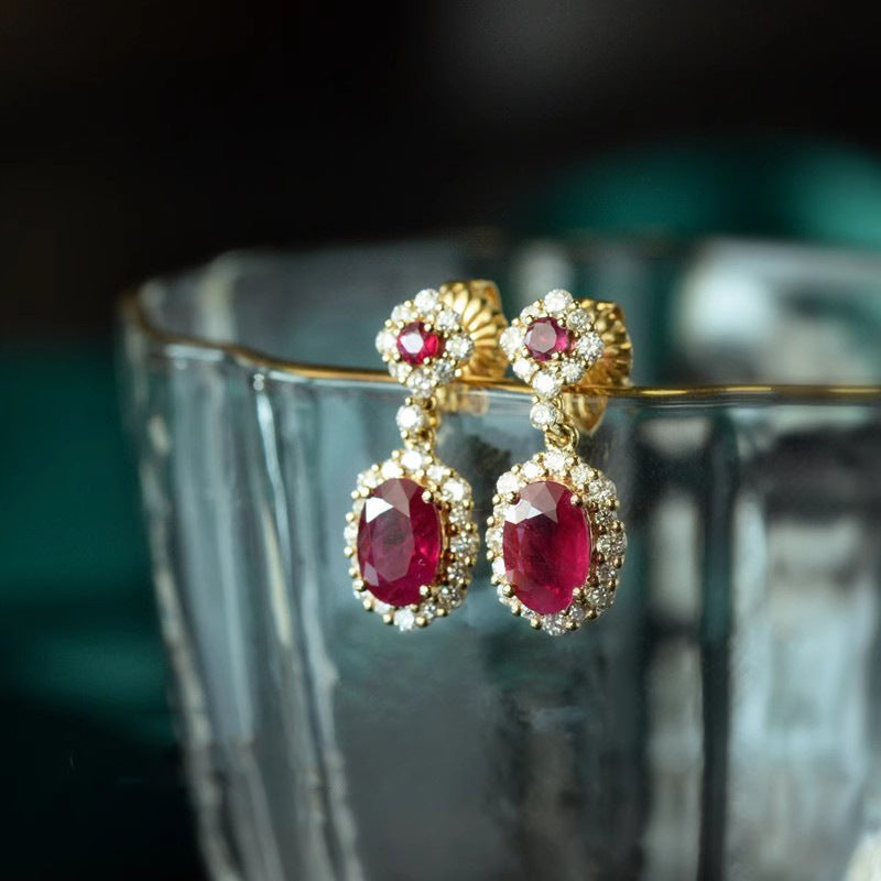 Light Luxury Ruby Earrings