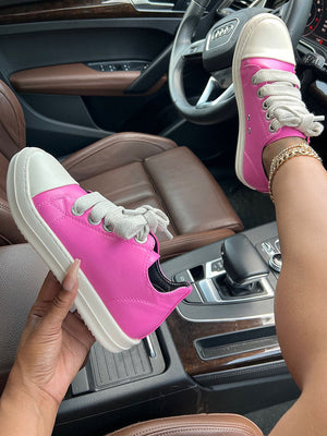 PU Low Top Sneakers