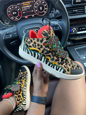 Leopard High Top Sneakers