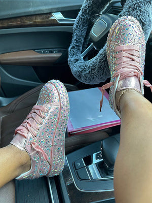 Crystal Embellished Sneakers