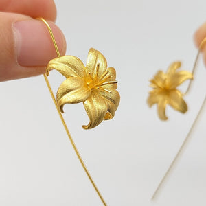 Golden Flower Earrings