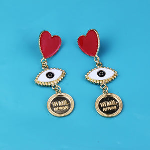 New Exaggerated Love Earrings