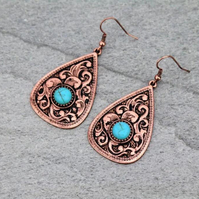 Droplet Shaped Turquoise Earrings