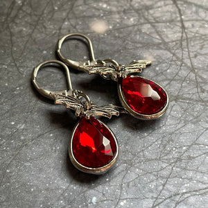 Ruby Dropping  Earrings