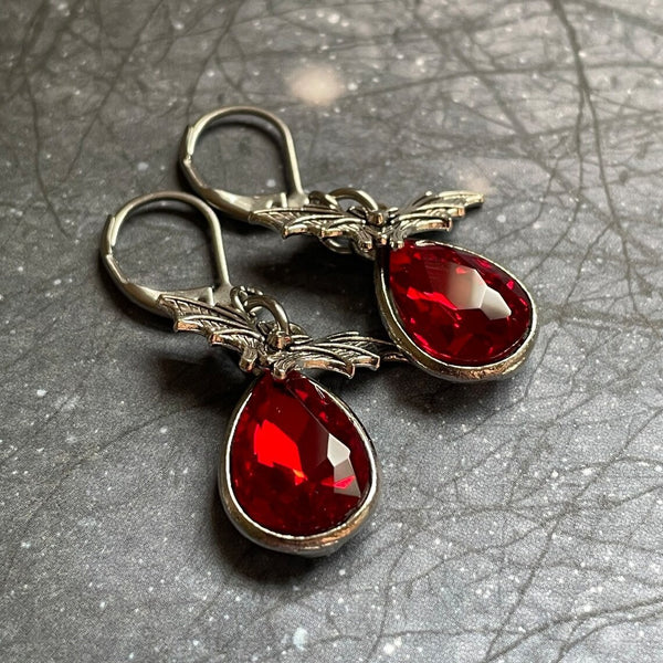 Ruby Dropping  Earrings