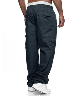 Men's Cargo Pants Relaxed Fit Sport Pants Jogger Sweatpants Drawstring Outdoor Trousers with Pockets