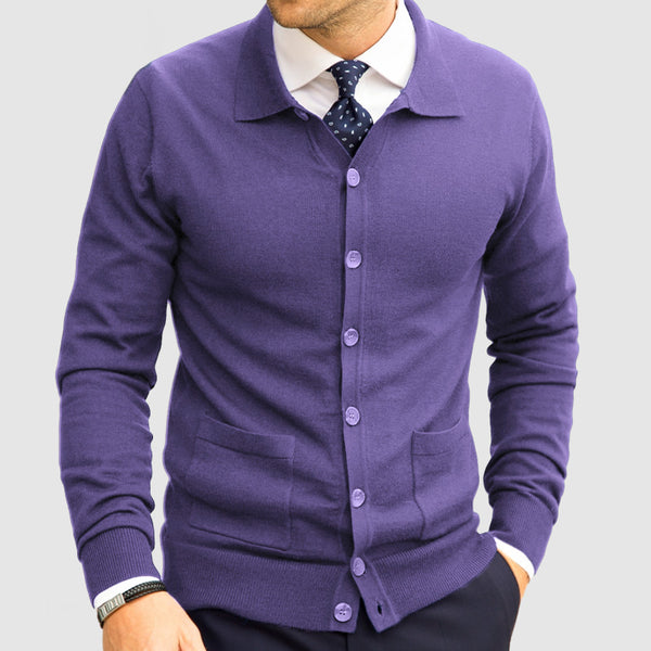 Gentleman's Lapel Knit Cardigan