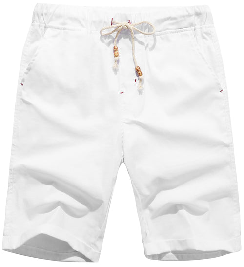 Men's Drawstring Linen Beach Shorts