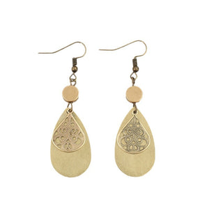 Vintage Drop Shaped Alloy Earrings