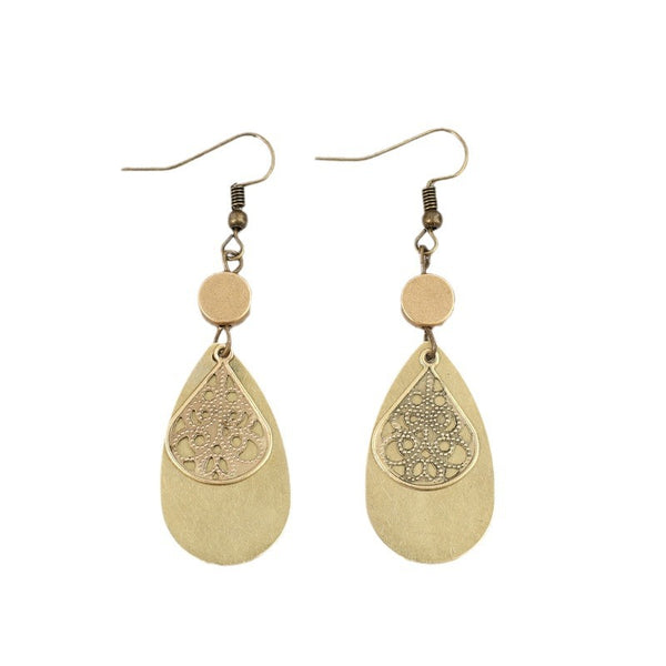 Vintage Drop Shaped Alloy Earrings