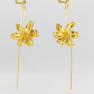 Golden Flower Earrings