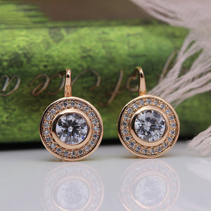 Vintage Silver Earrings with Zirconia