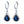 Water Droplets  Blue Zircon Earrings