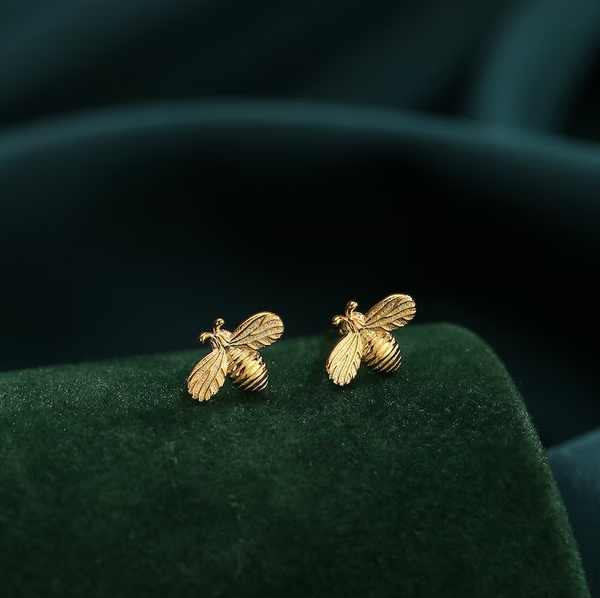 Vintage Golden Bee Earrings