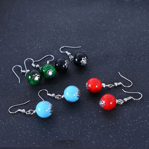 Retro Crystal Silver Earrings