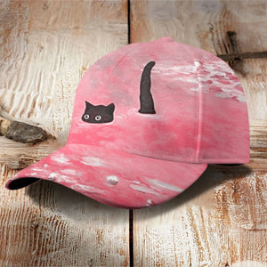 Women's Oil Painting Cat Print Cap