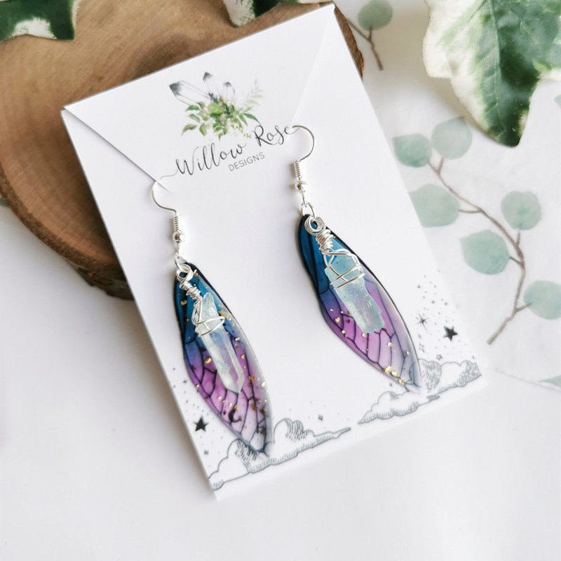 Fairy Wings Crystal Earrings