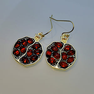 Pomegranate Gold Earrings