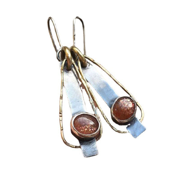 Cat's Eye Alloy Earrings