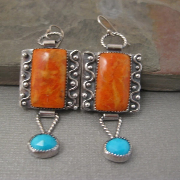 Turquoise Pendant Earrings