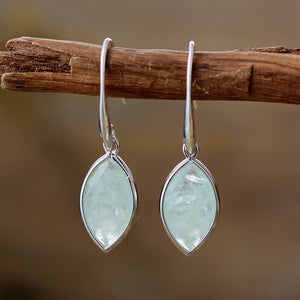 Natural stone pendant earrings