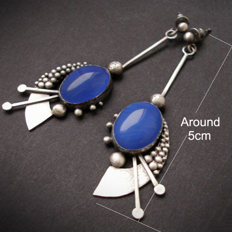 Lapis lazuli long earrings