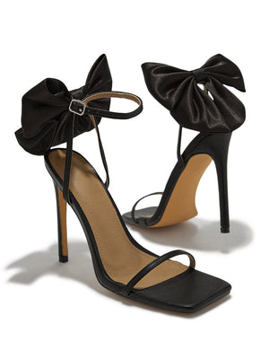 Fairytale Ankle Strap Bow Heel Sandals